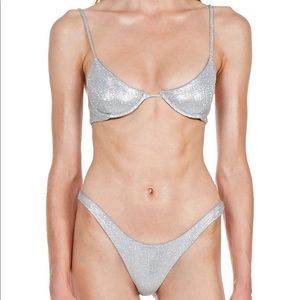 Danielle Guizio Lure Glitter Bikini Botton XS NWT